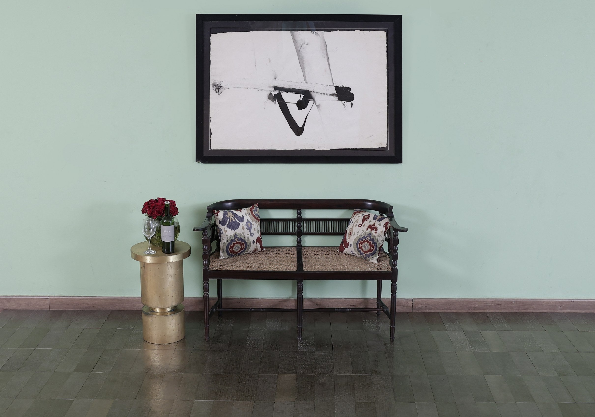 Raymond Hammered Metal Floor Tiles