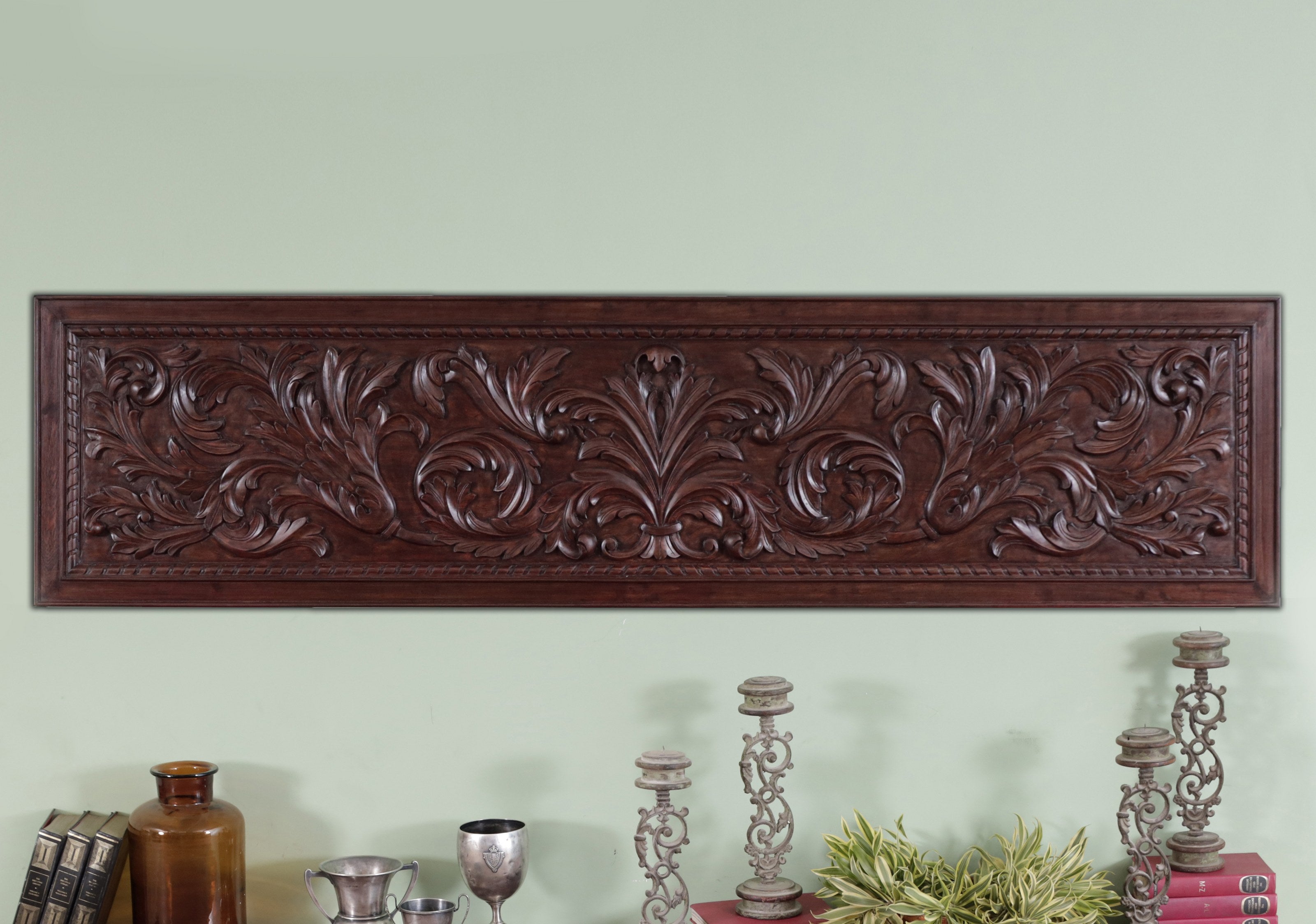 Sprague Carved Teak Panel