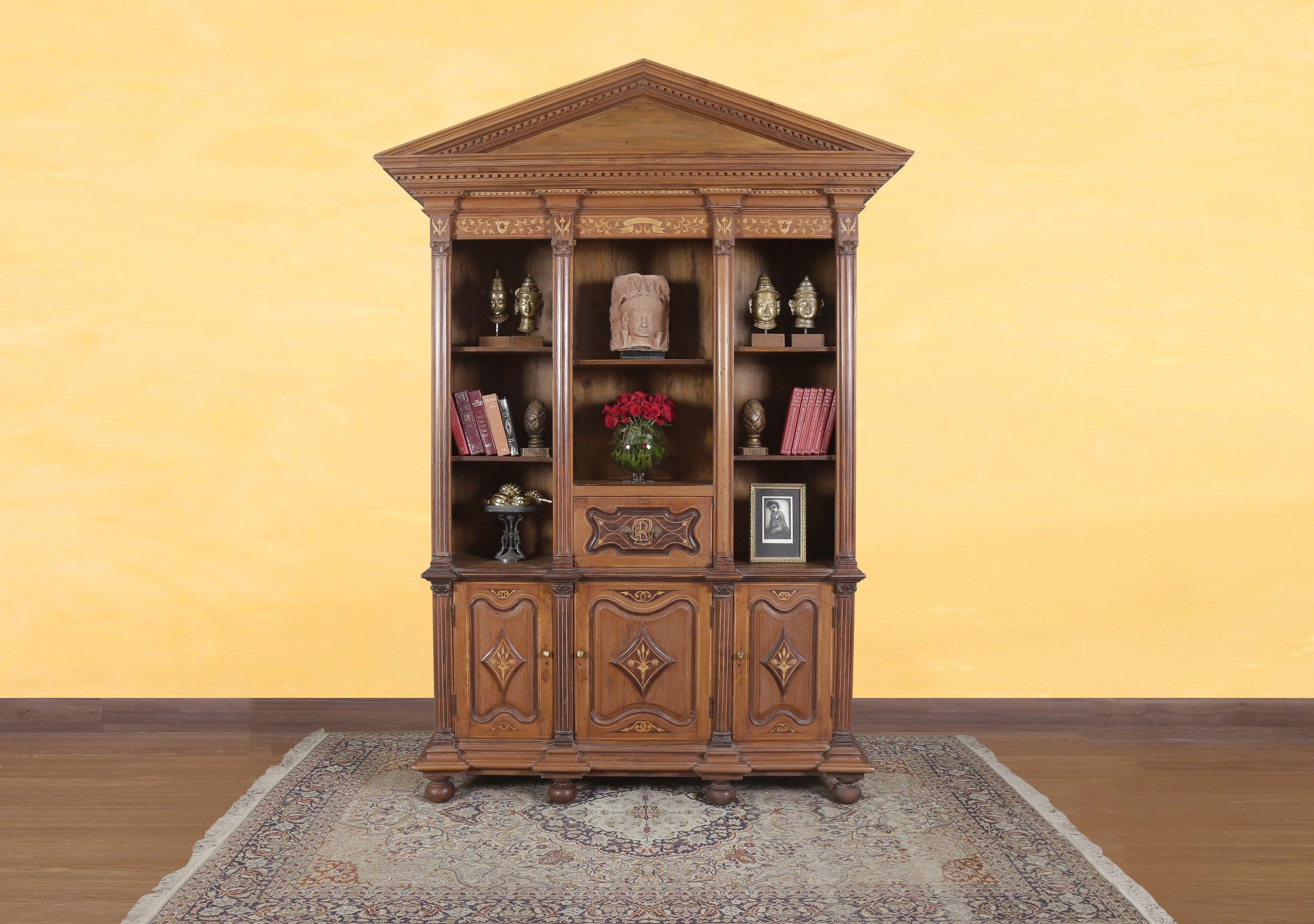 Saldana Antique Inlaid Cabinet