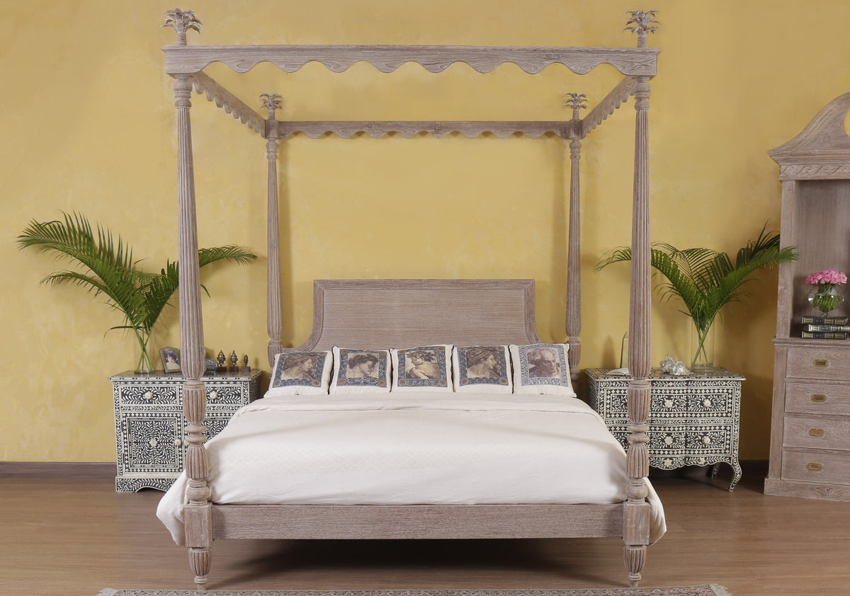 CocoCay Palm Four Poster Bed