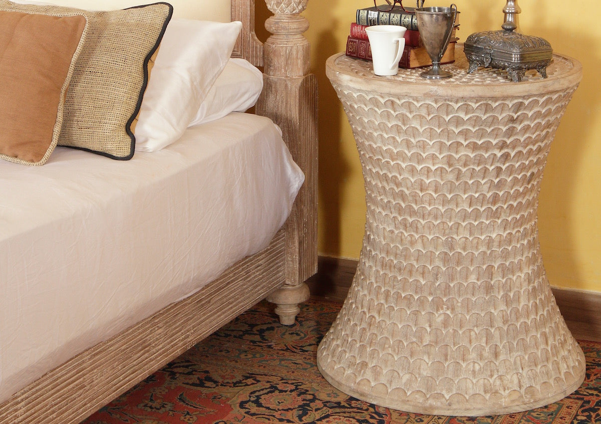 Harford Fish Scale Bedside Table