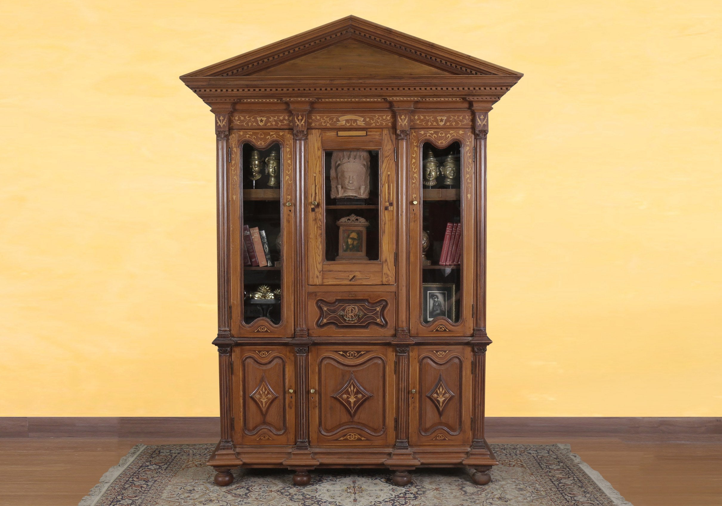 Saldana Antique Inlaid Cabinet