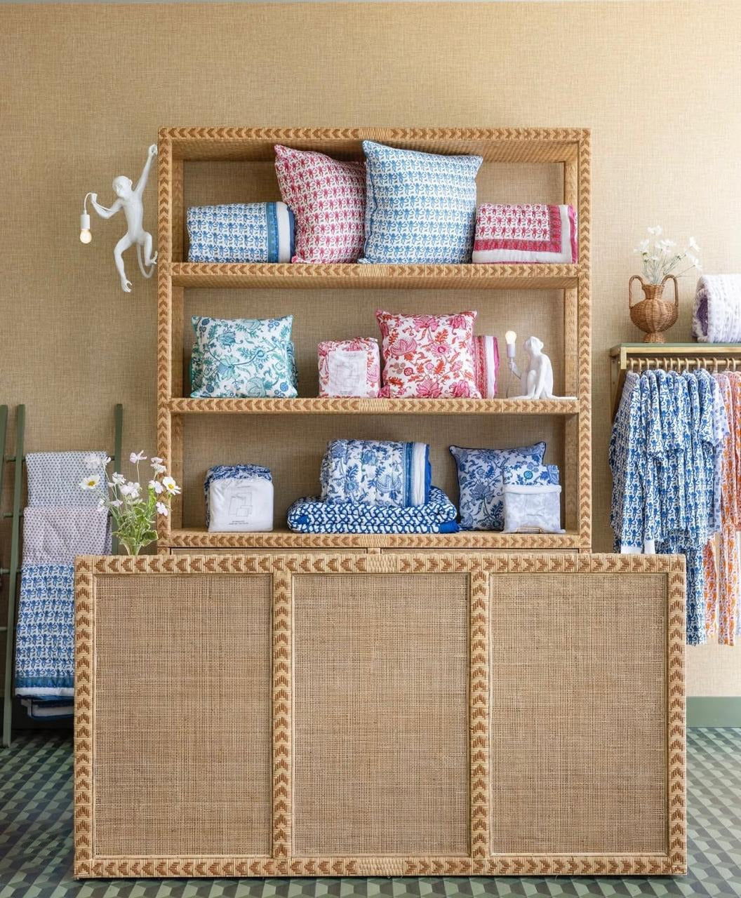 Custom Rattan-Clad Designs in the Heart of Beverly Hills at Roller Rabbit Store