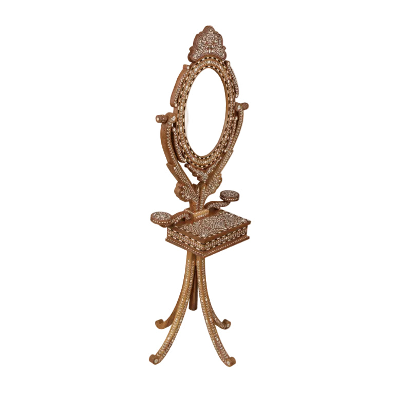 Dewar Inlaid Standing Mirror