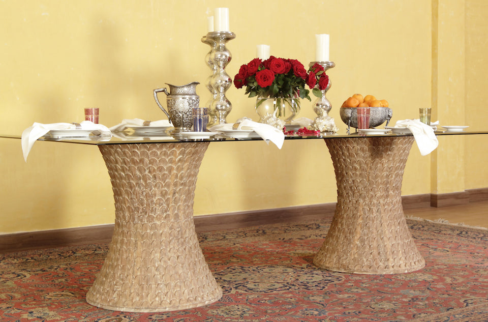 Harford Fish Scale Dining Table Base