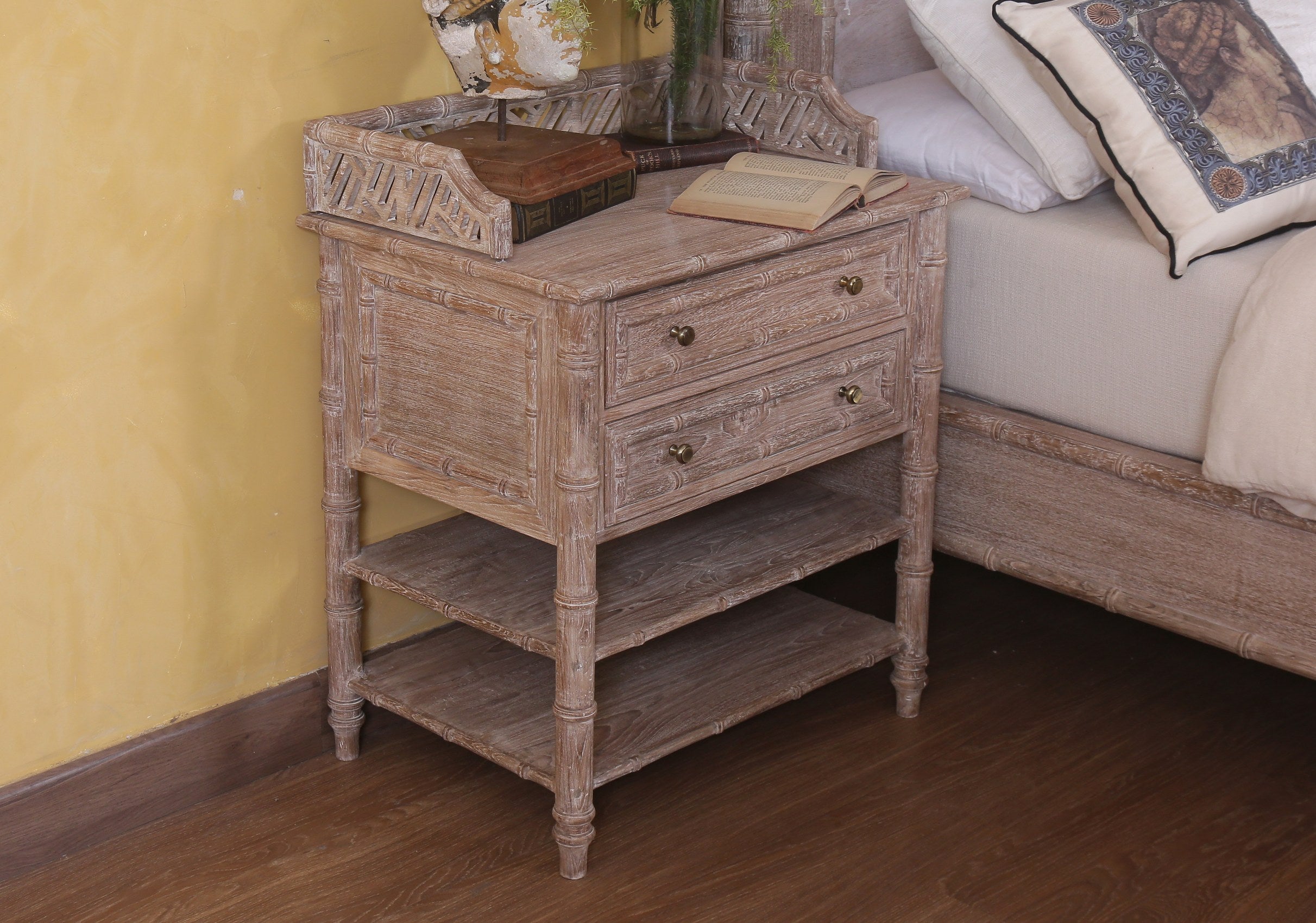 Curacao Bamboo Nightstand