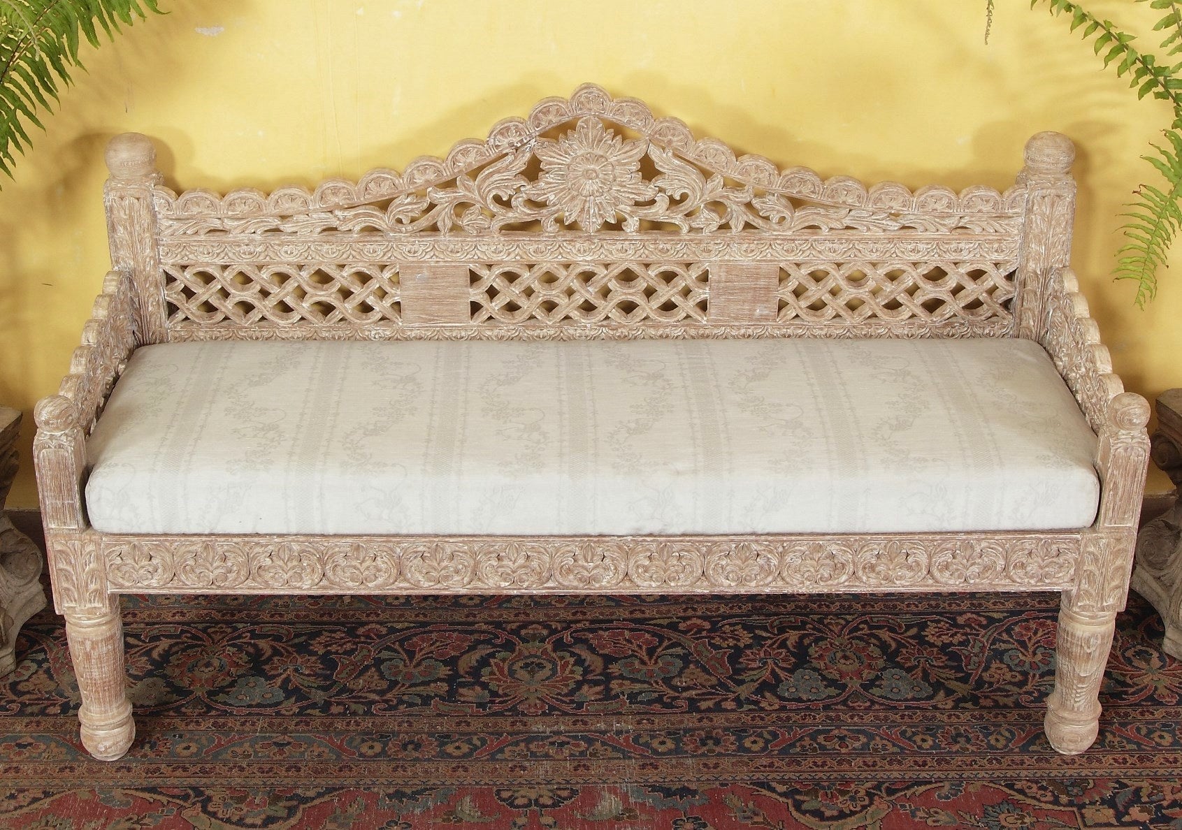 Fletcher Carved Bench