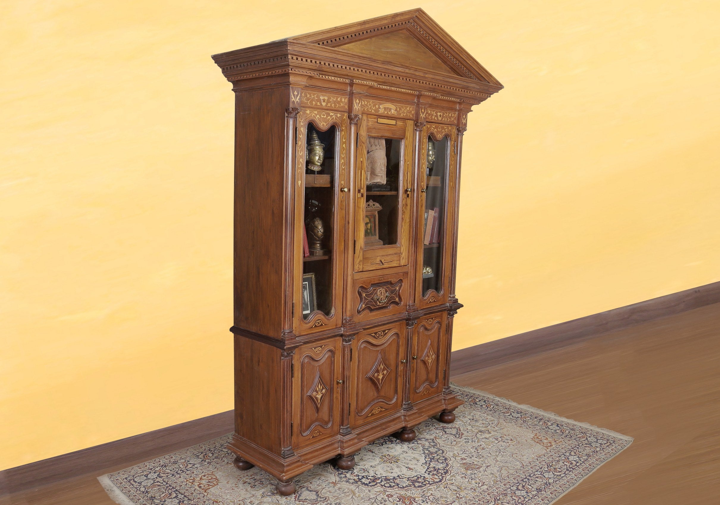 Saldana Antique Inlaid Cabinet