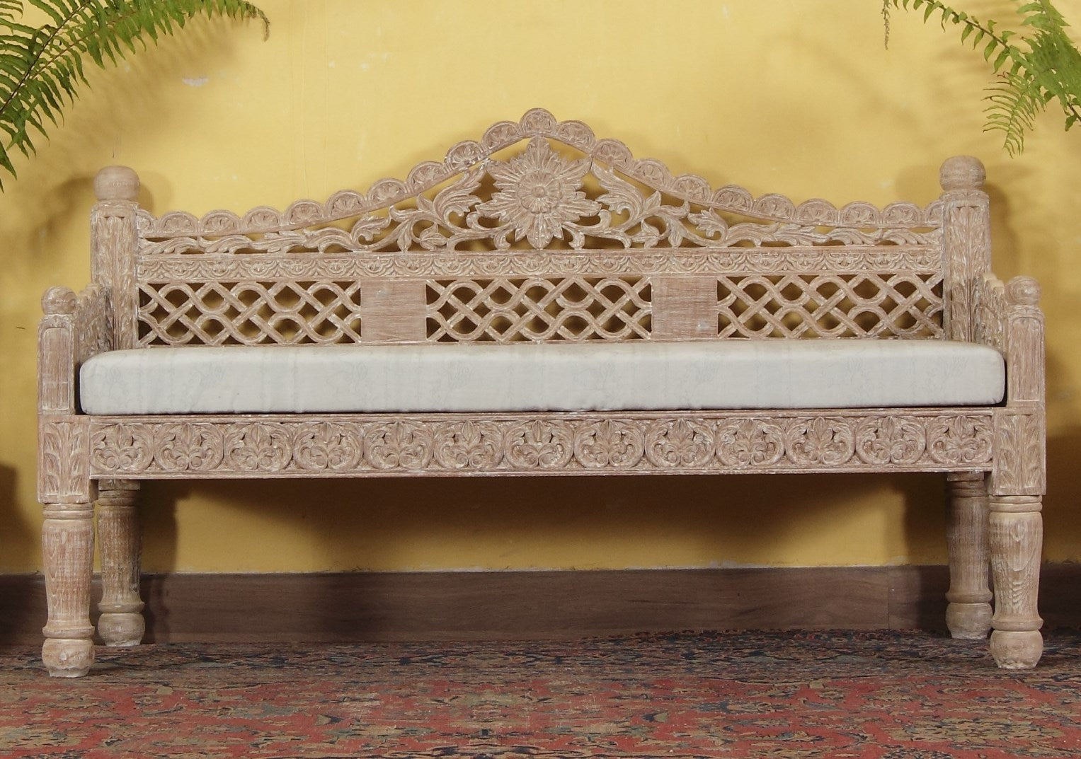 Fletcher Carved Bench
