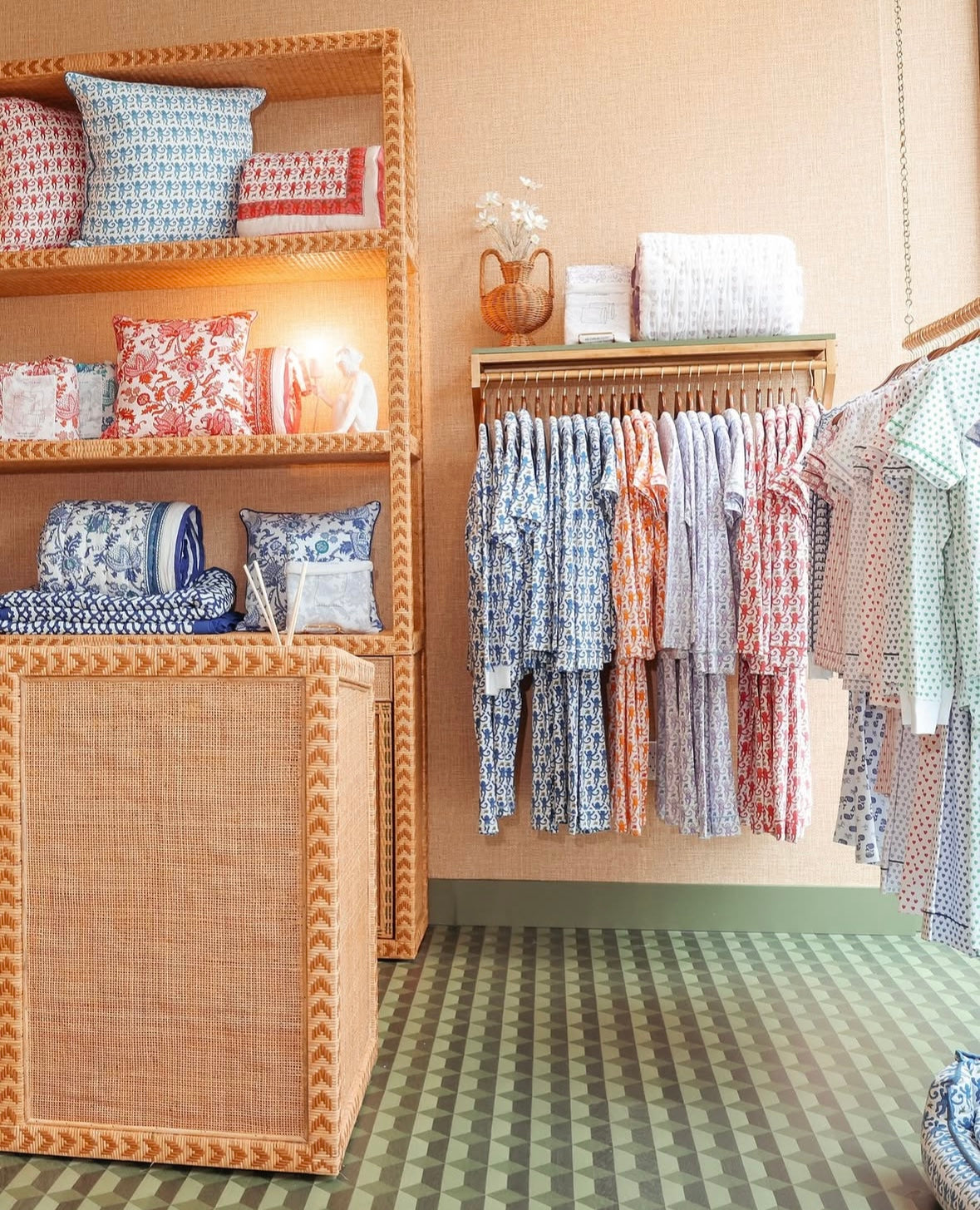 Custom Rattan-Clad Designs in the Heart of Beverly Hills at Roller Rabbit Store