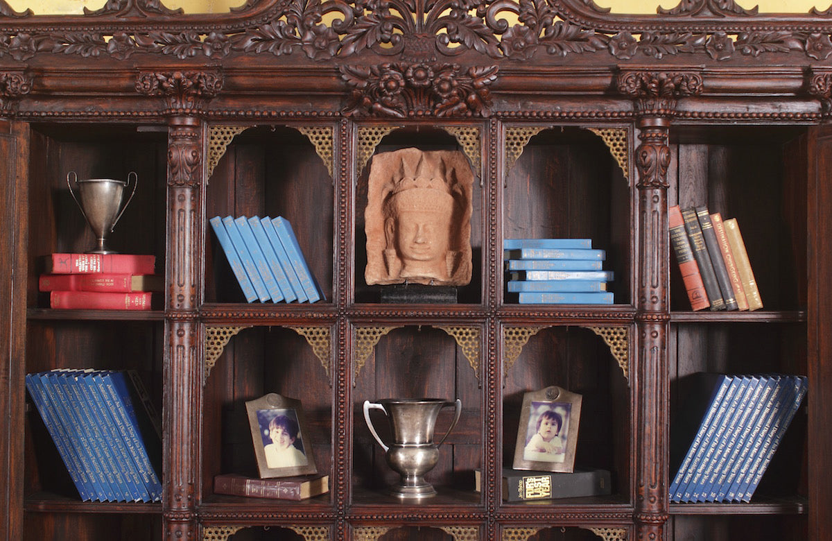 Stewart Antique Carved Cabinet