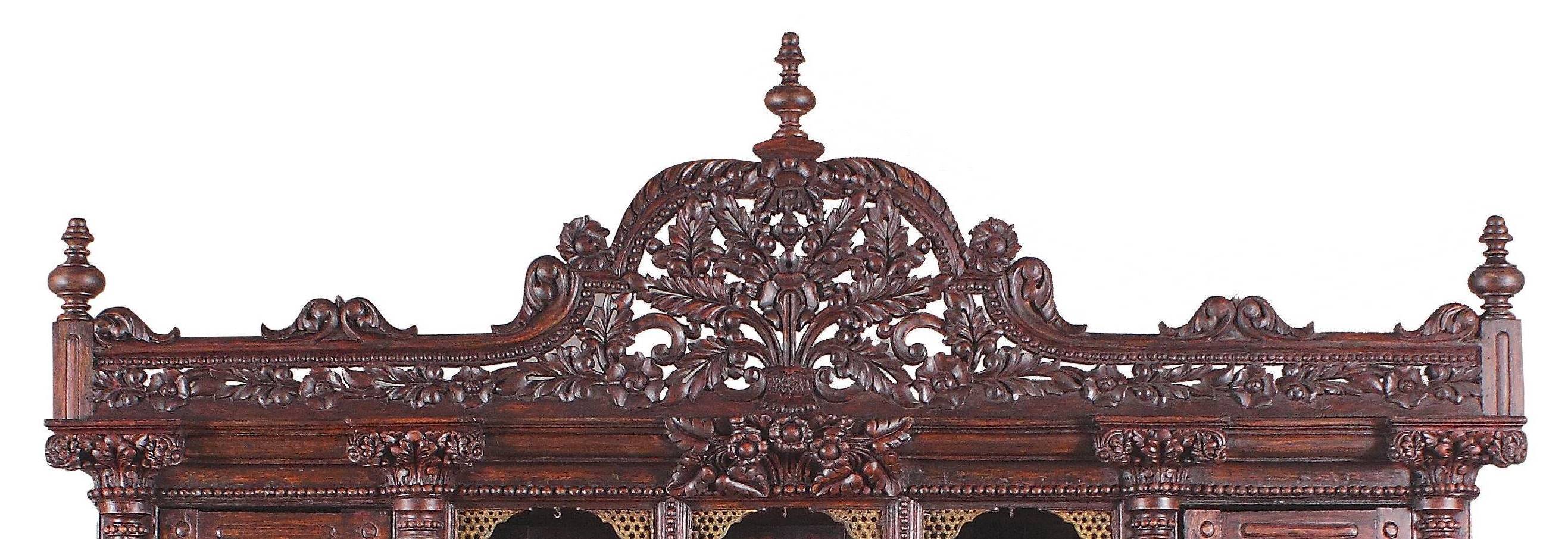 Stewart Antique Carved Cabinet