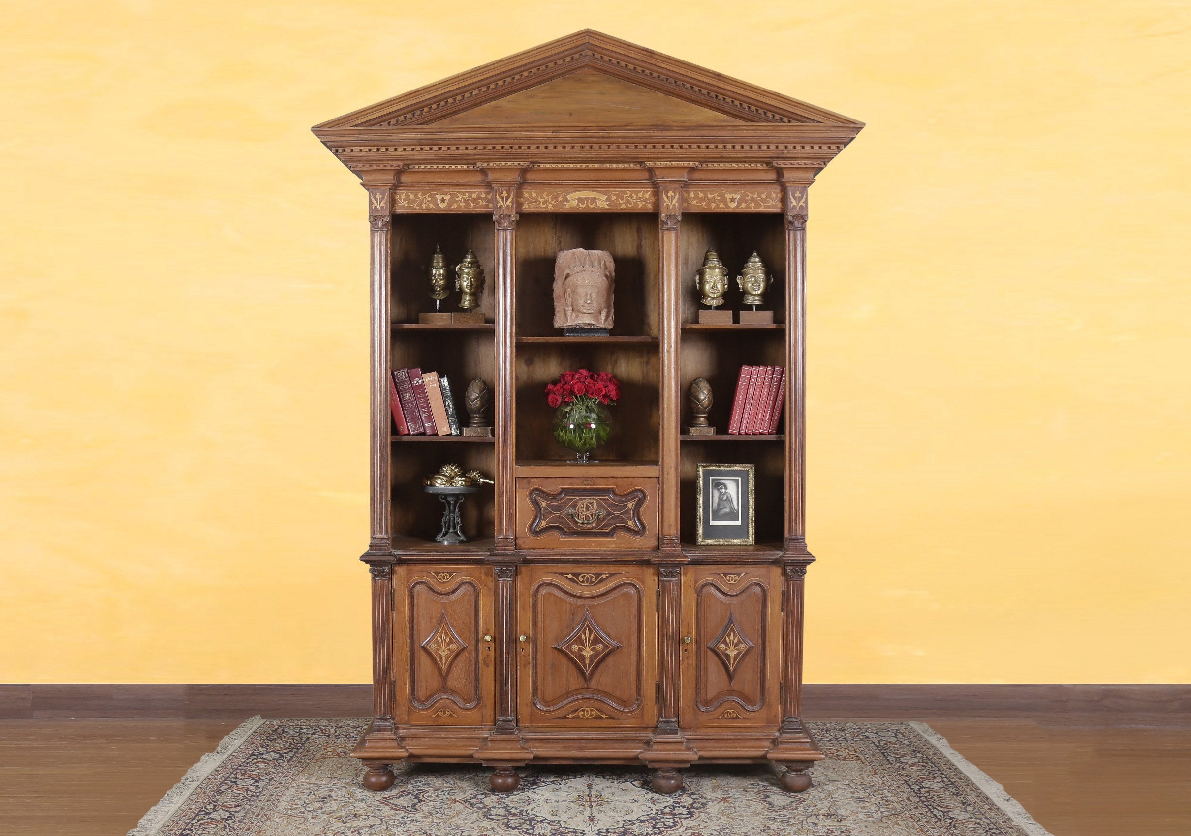 Saldana Antique Inlaid Cabinet