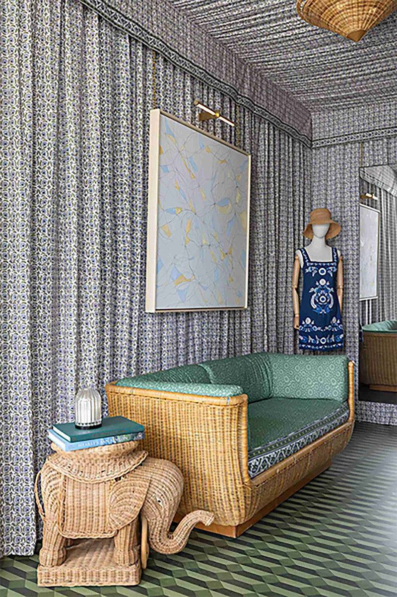 Custom Rattan-Clad Designs in the Heart of Beverly Hills at Roller Rabbit Store
