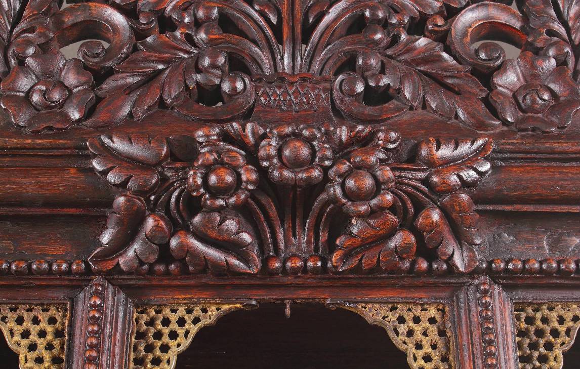 Stewart Antique Carved Cabinet