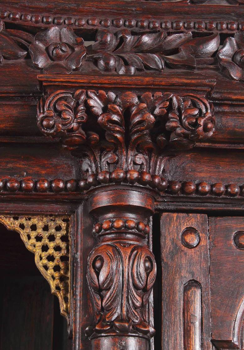 Stewart Antique Carved Cabinet