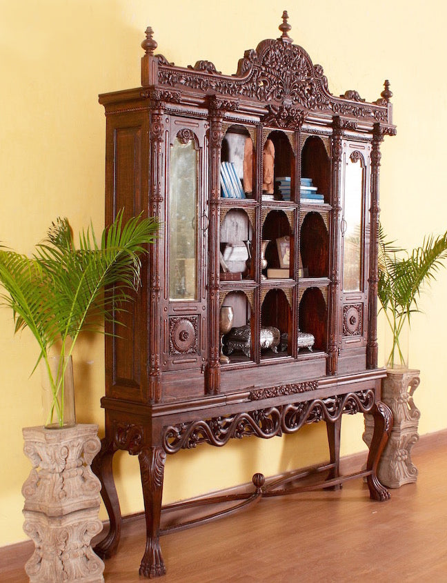 Stewart Antique Carved Cabinet