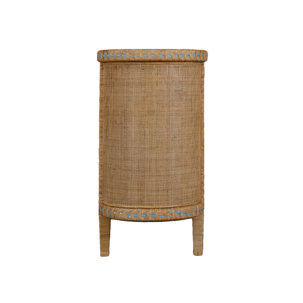 Mauve Wicker Chest of Drawers