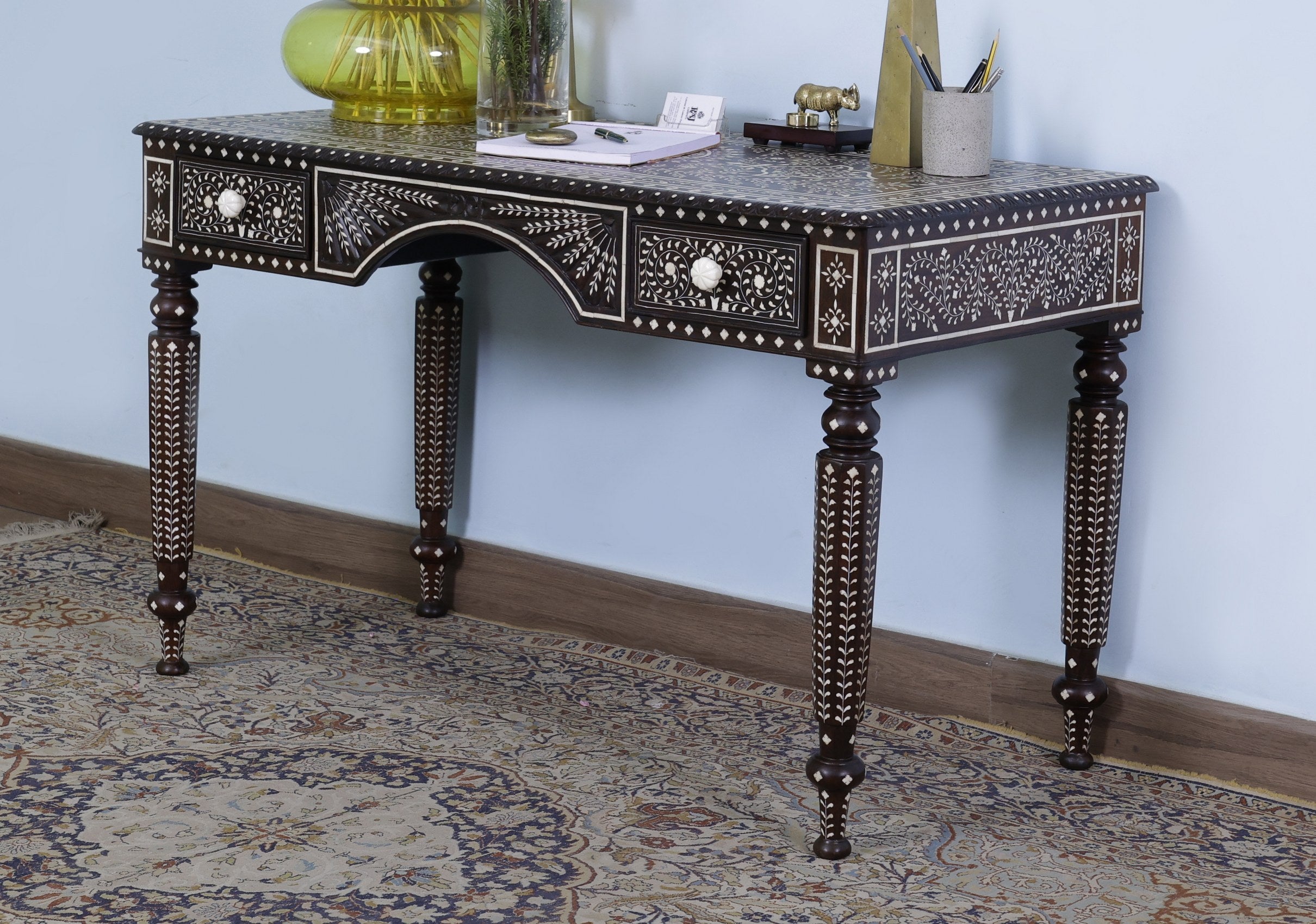 Georgia Bone Inlay Antique Desk