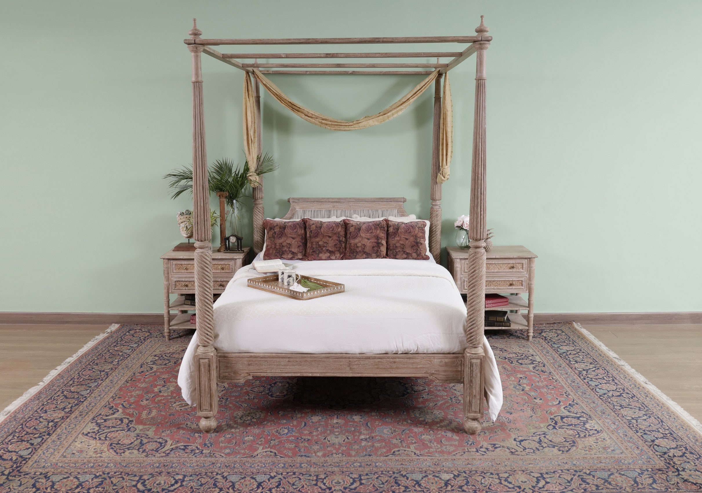 Morisset Teak Inlaid Tray