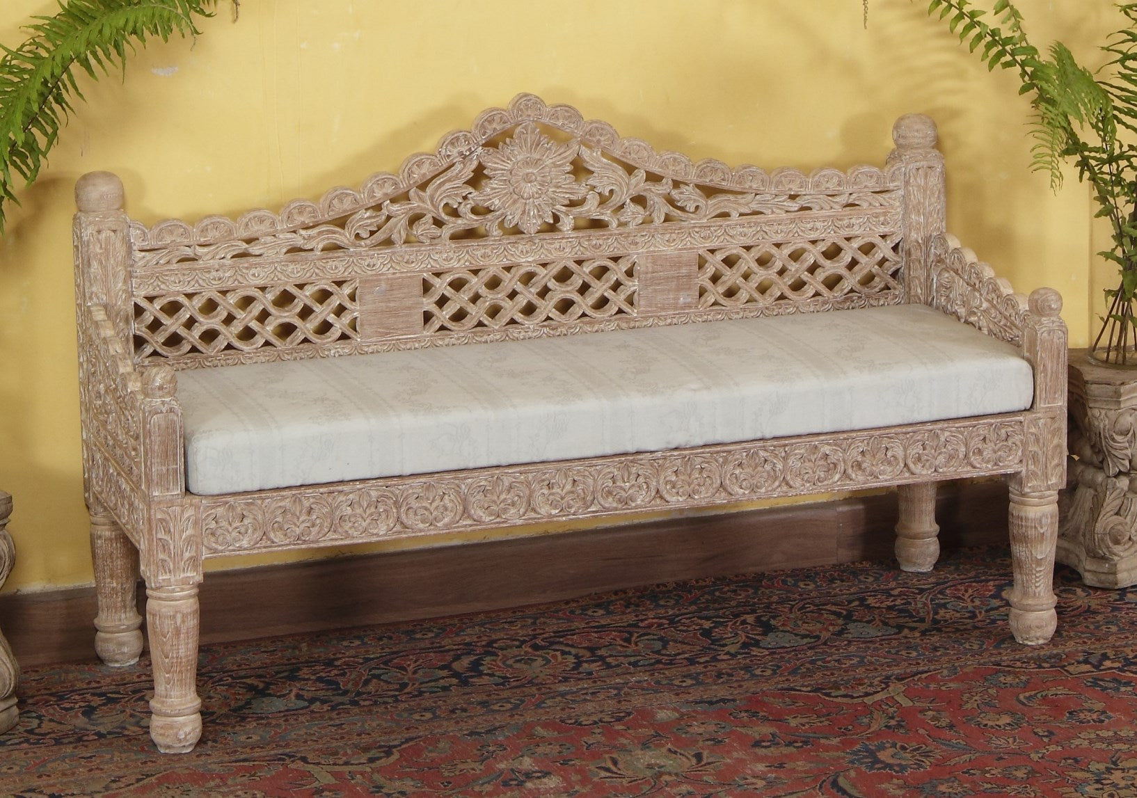 Fletcher Carved Bench