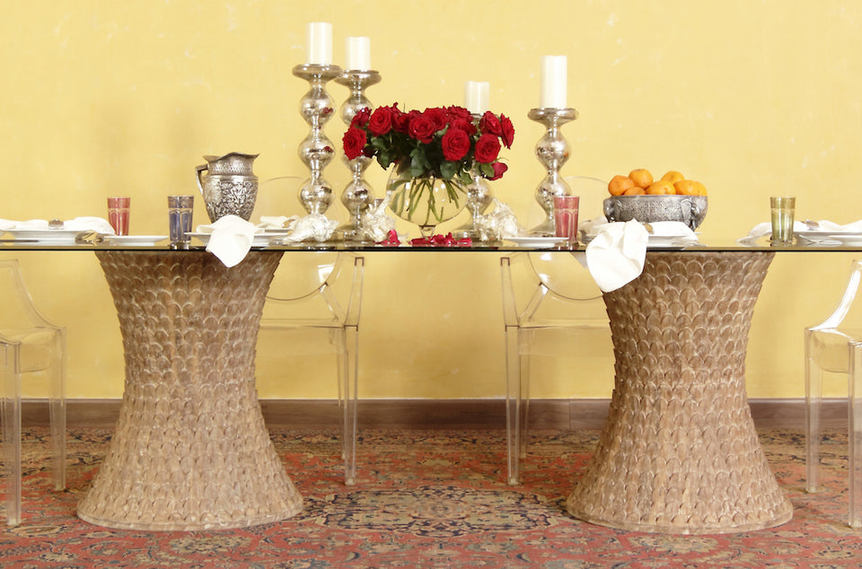 Harford Fish Scale Dining Table Base
