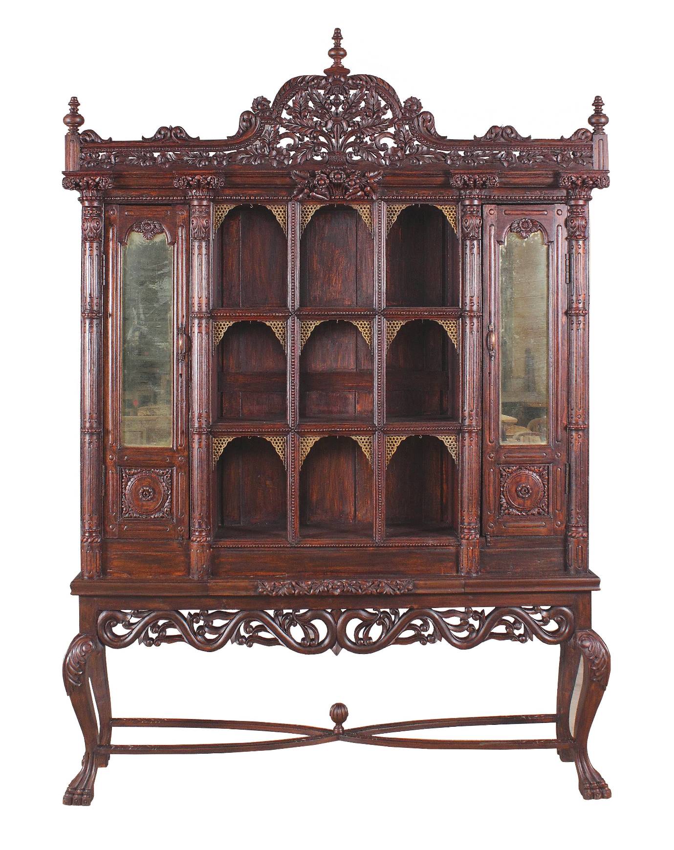 Stewart Antique Carved Cabinet