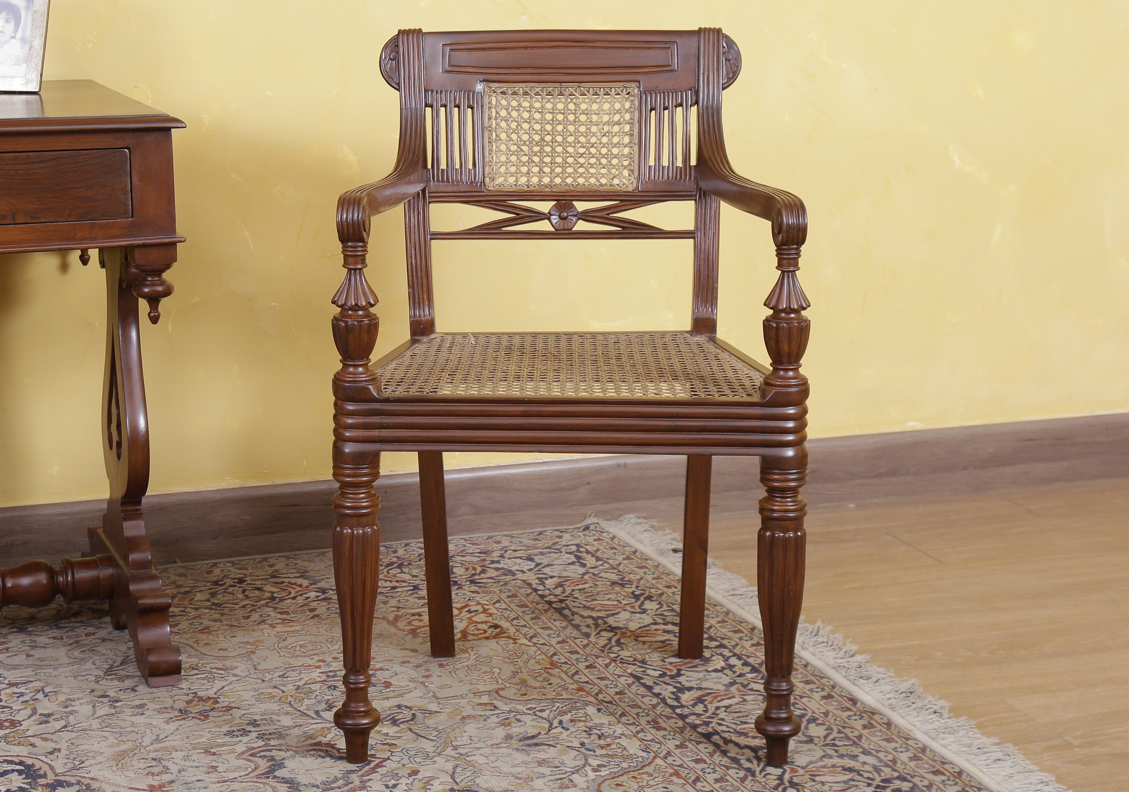 Moore Caned Dining Armchair