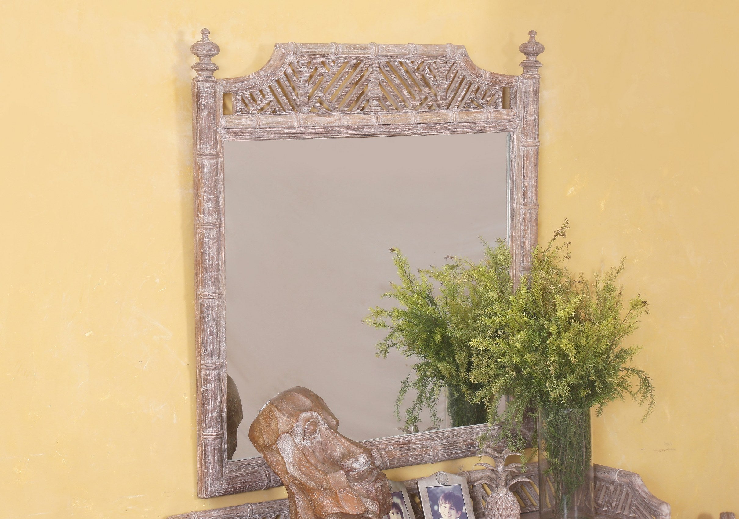 Curacao Bamboo Mirror Frame