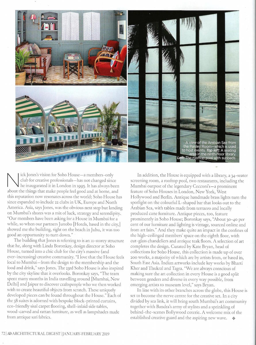 Architectural Digest India Jan-February '19   