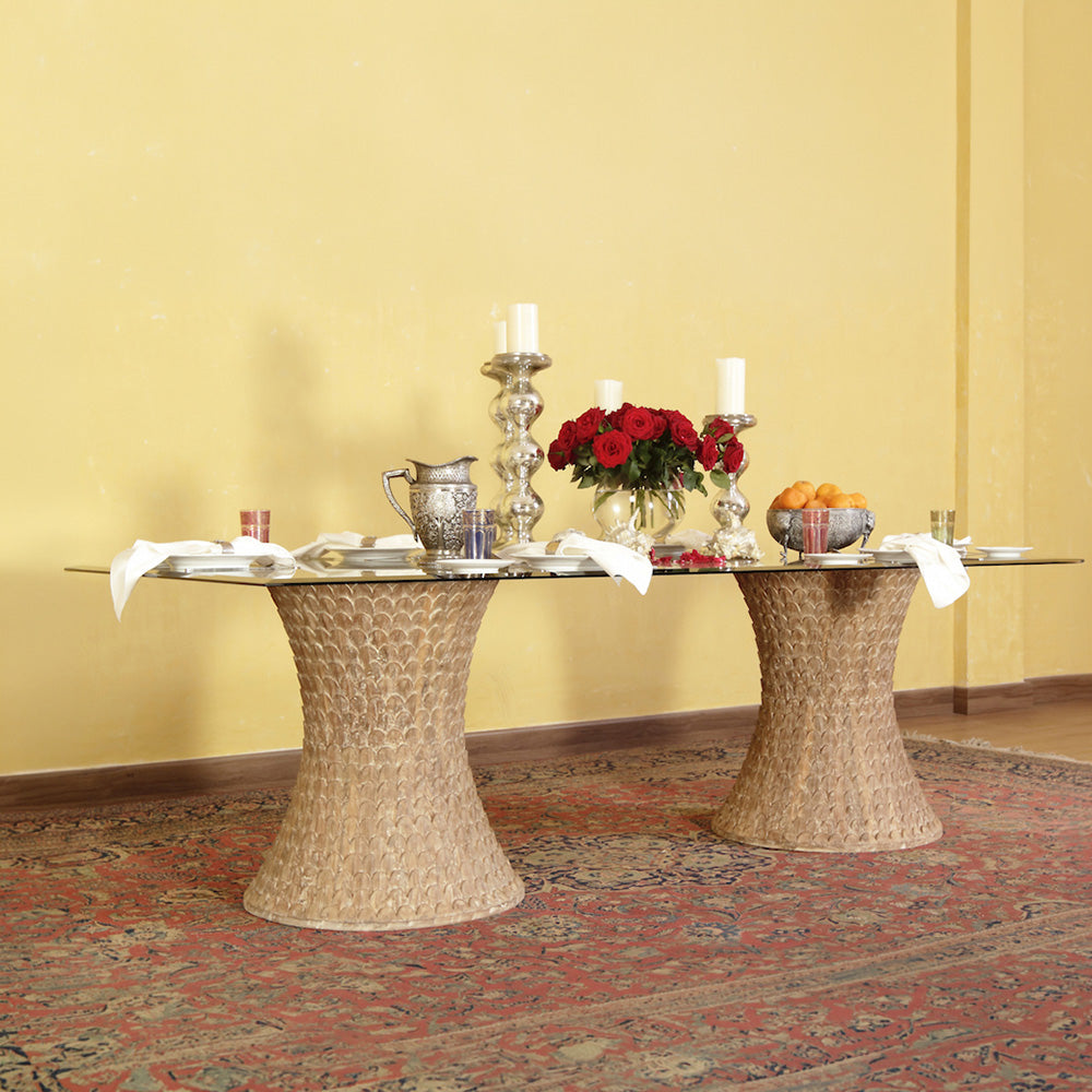 Harford Fish Scale Dining Table Base