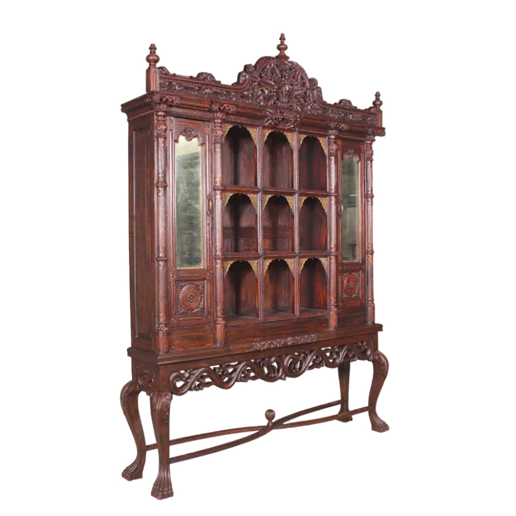 Stewart Antique Carved Cabinet