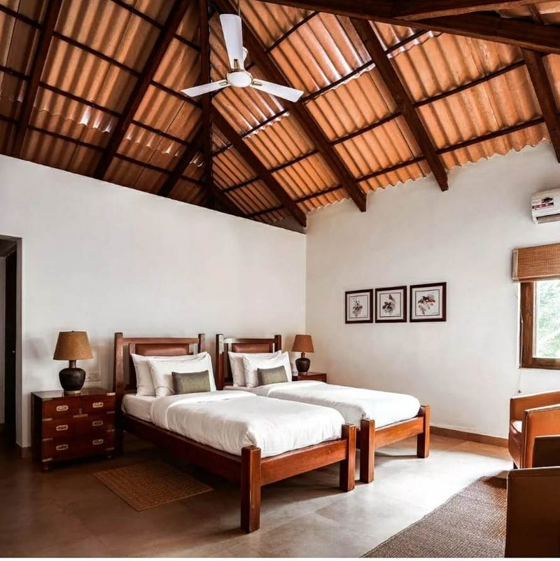 Campaign Furniture for the Indian Wilderness at Meru Vann Safari Lodge at Kanha National Park, Madhya Pradesh
