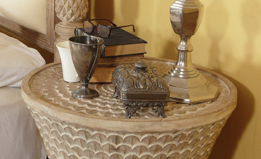 Harford Fish Scale Bedside Table