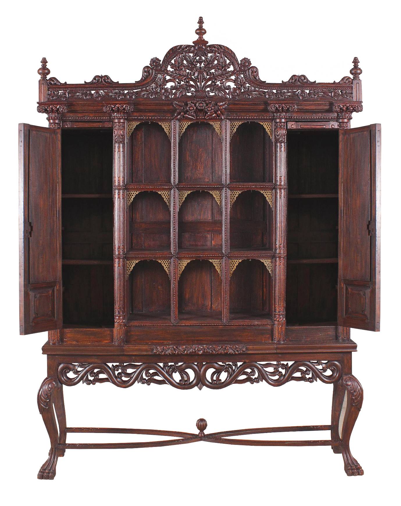 Stewart Antique Carved Cabinet