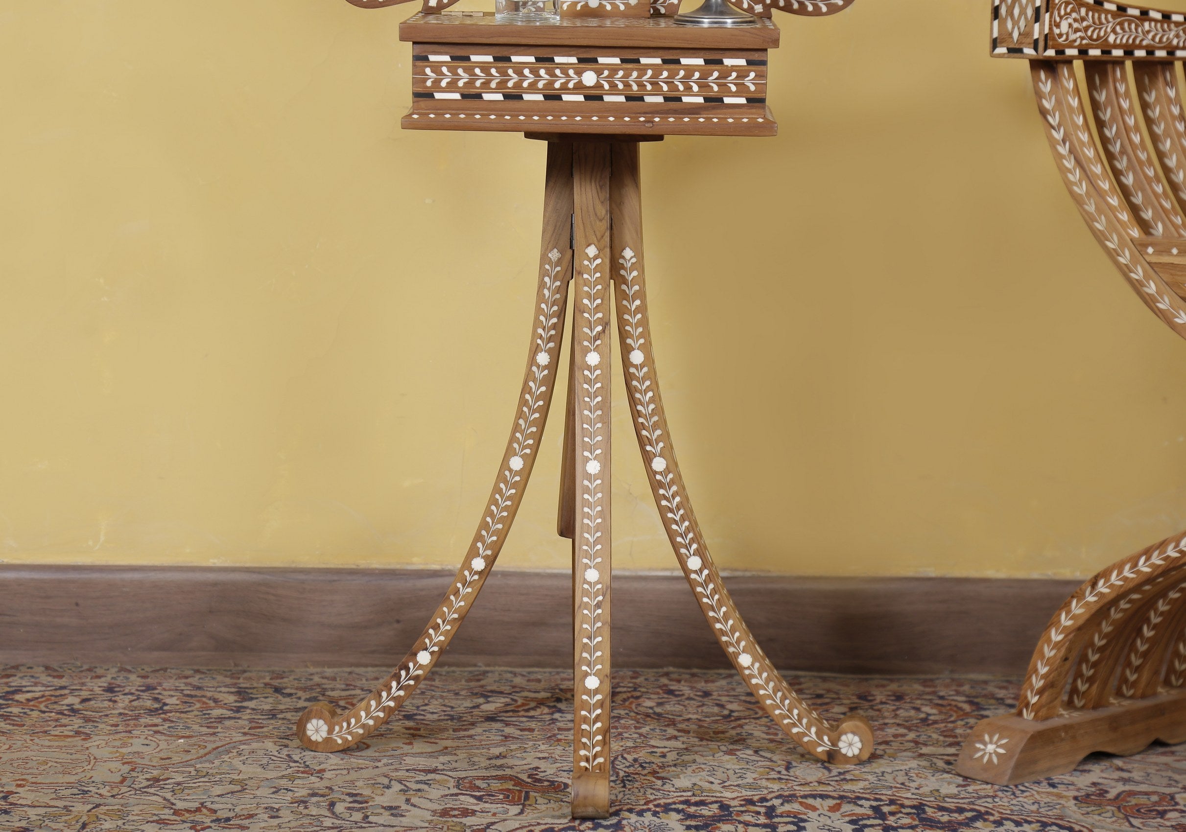 Dewar Inlaid Standing Mirror