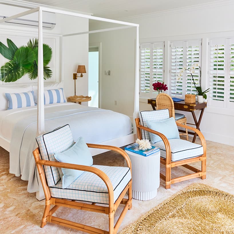 Campaign Furniture for Amanda Lindroth's Restoration of The Potlatch Club at Eleuthera, Bahamas
