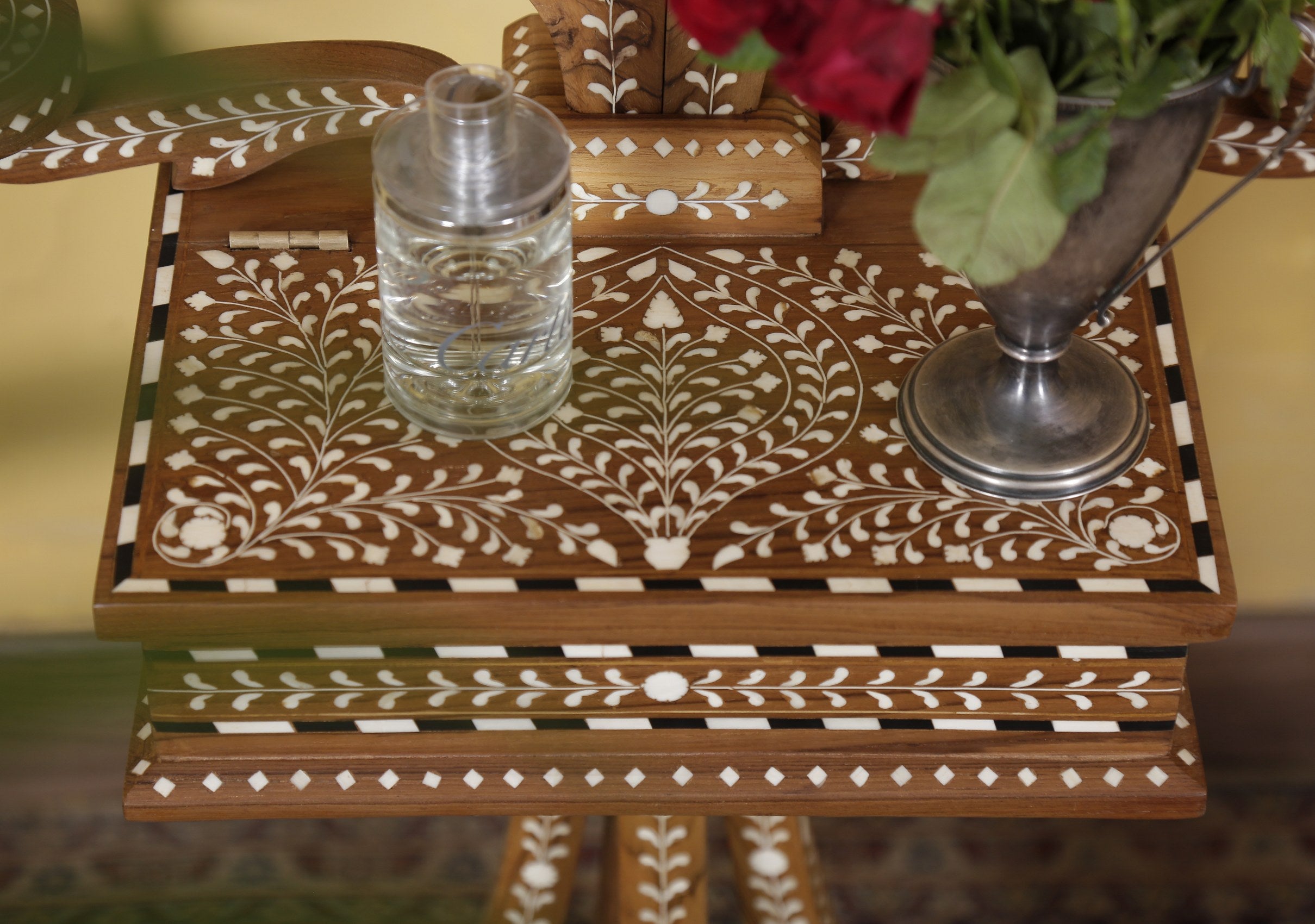 Dewar Inlaid Standing Mirror