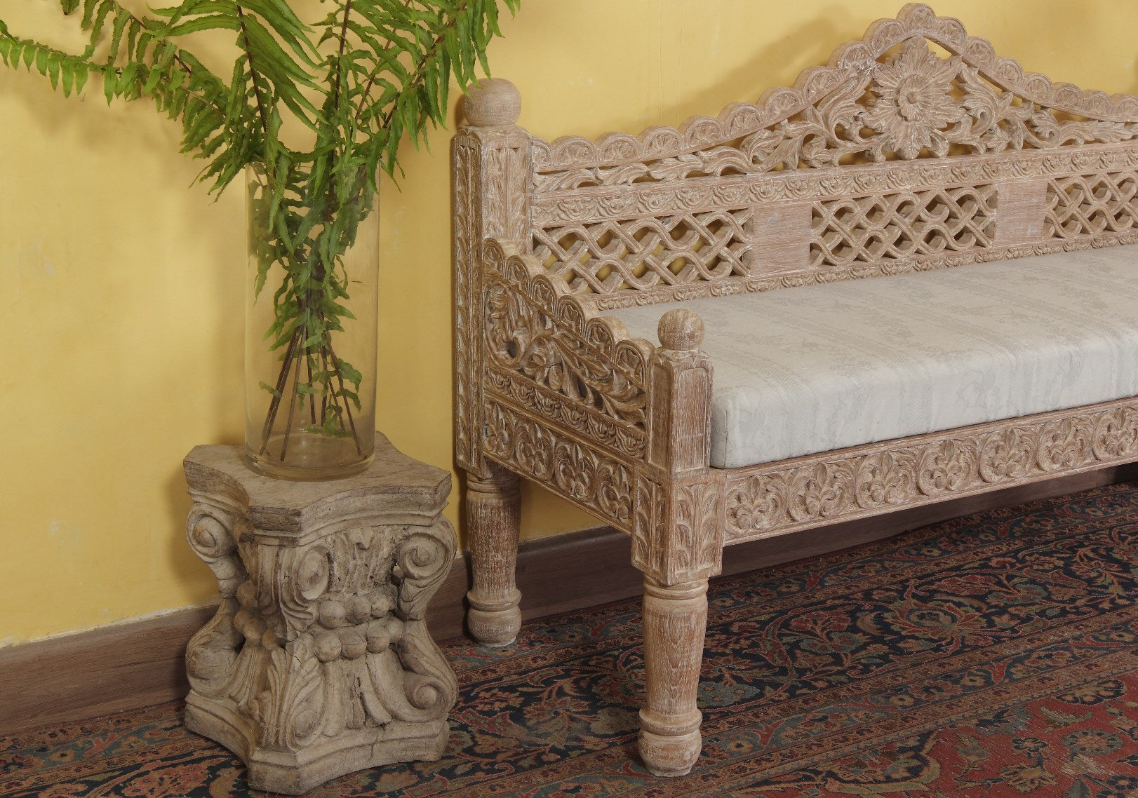 Fletcher Carved Bench