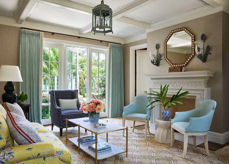 Classic Coastal Interiors at Palm Beach, Florida, Handcrafted in India