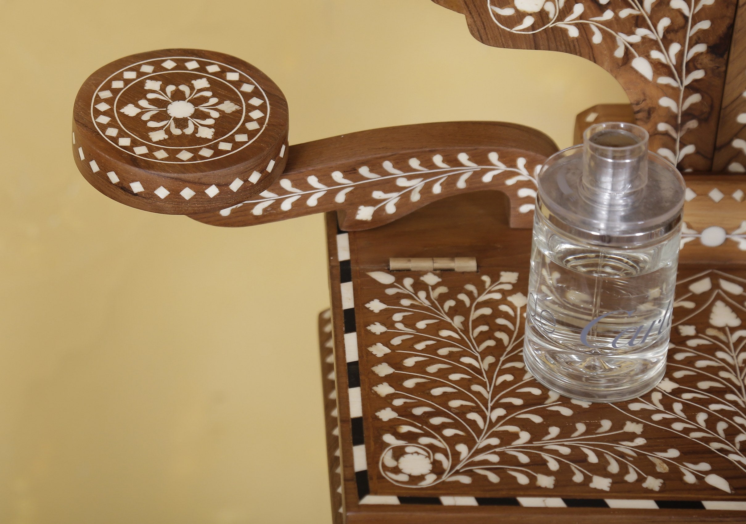 Dewar Inlaid Standing Mirror