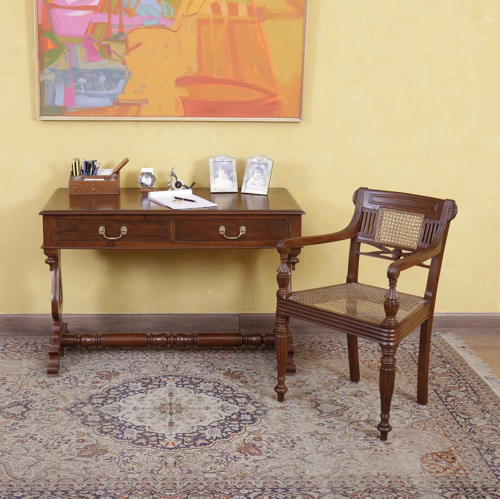 Moore Caned Dining Armchair