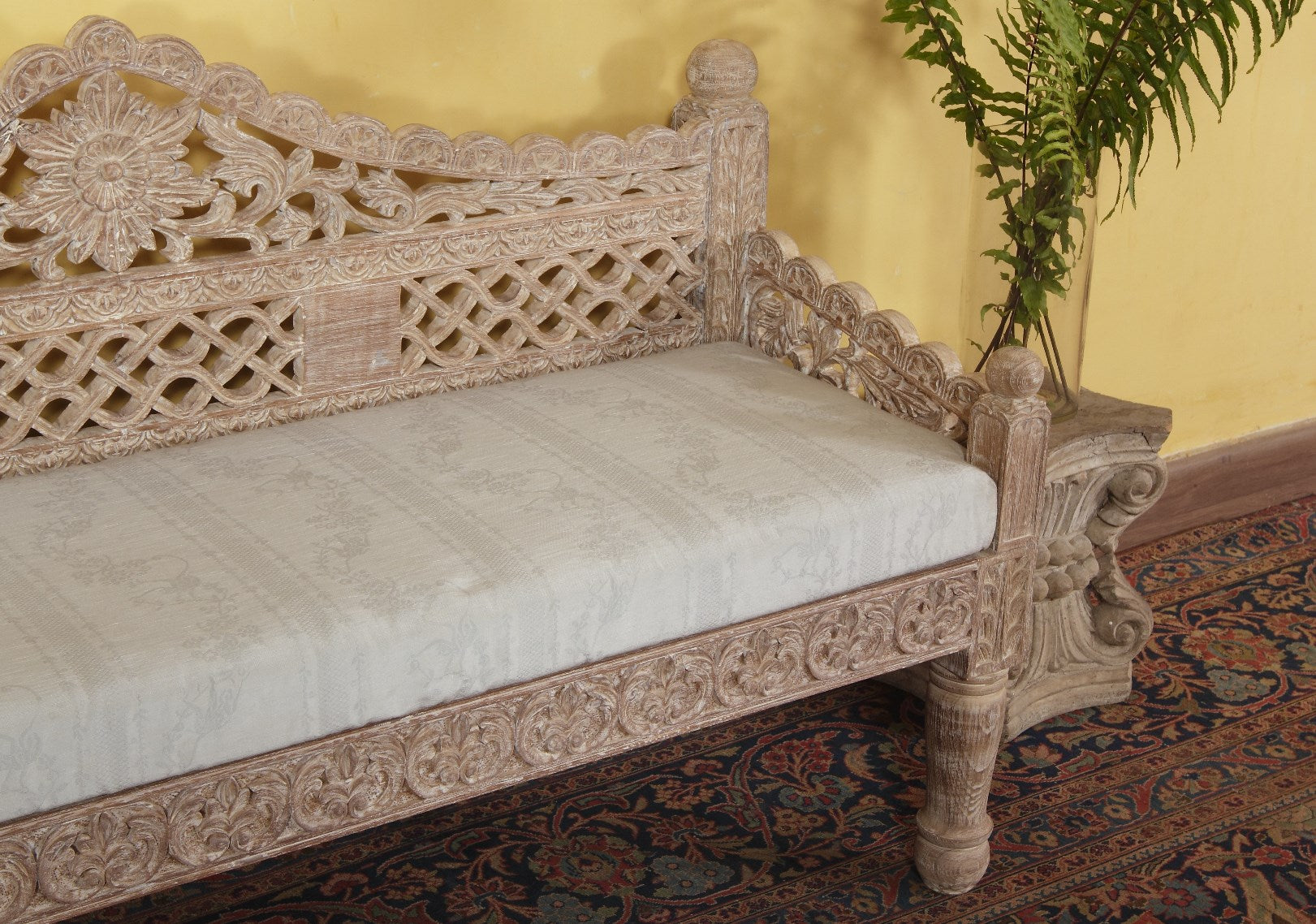 Fletcher Carved Bench