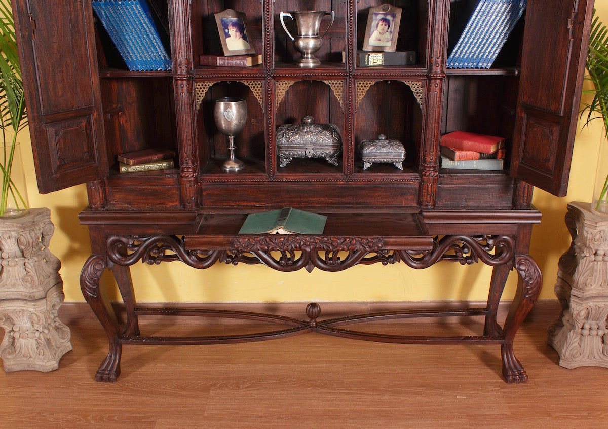 Stewart Antique Carved Cabinet