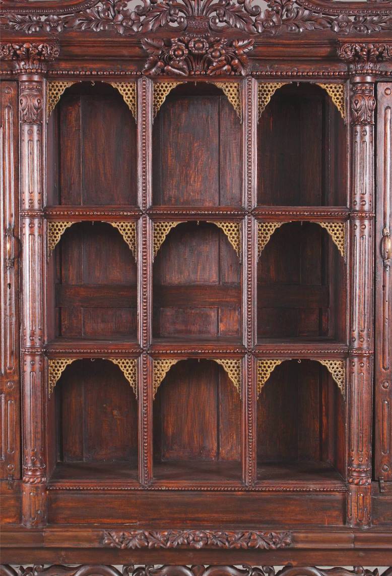 Stewart Antique Carved Cabinet