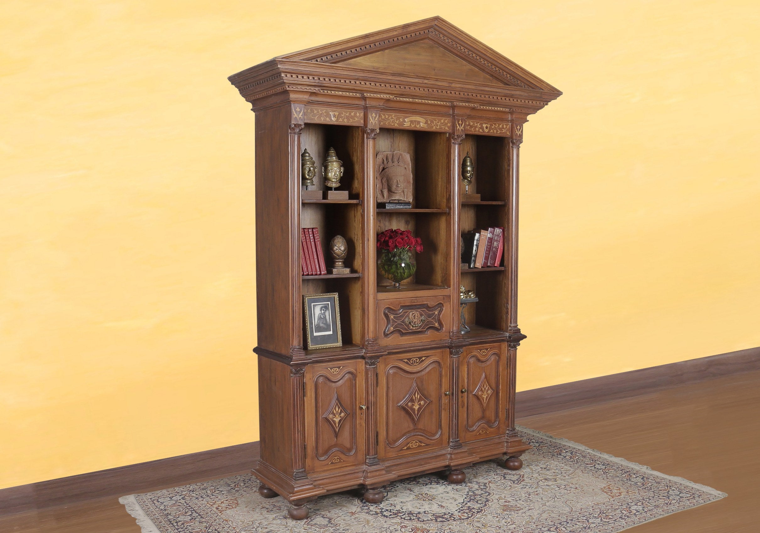 Saldana Antique Inlaid Cabinet