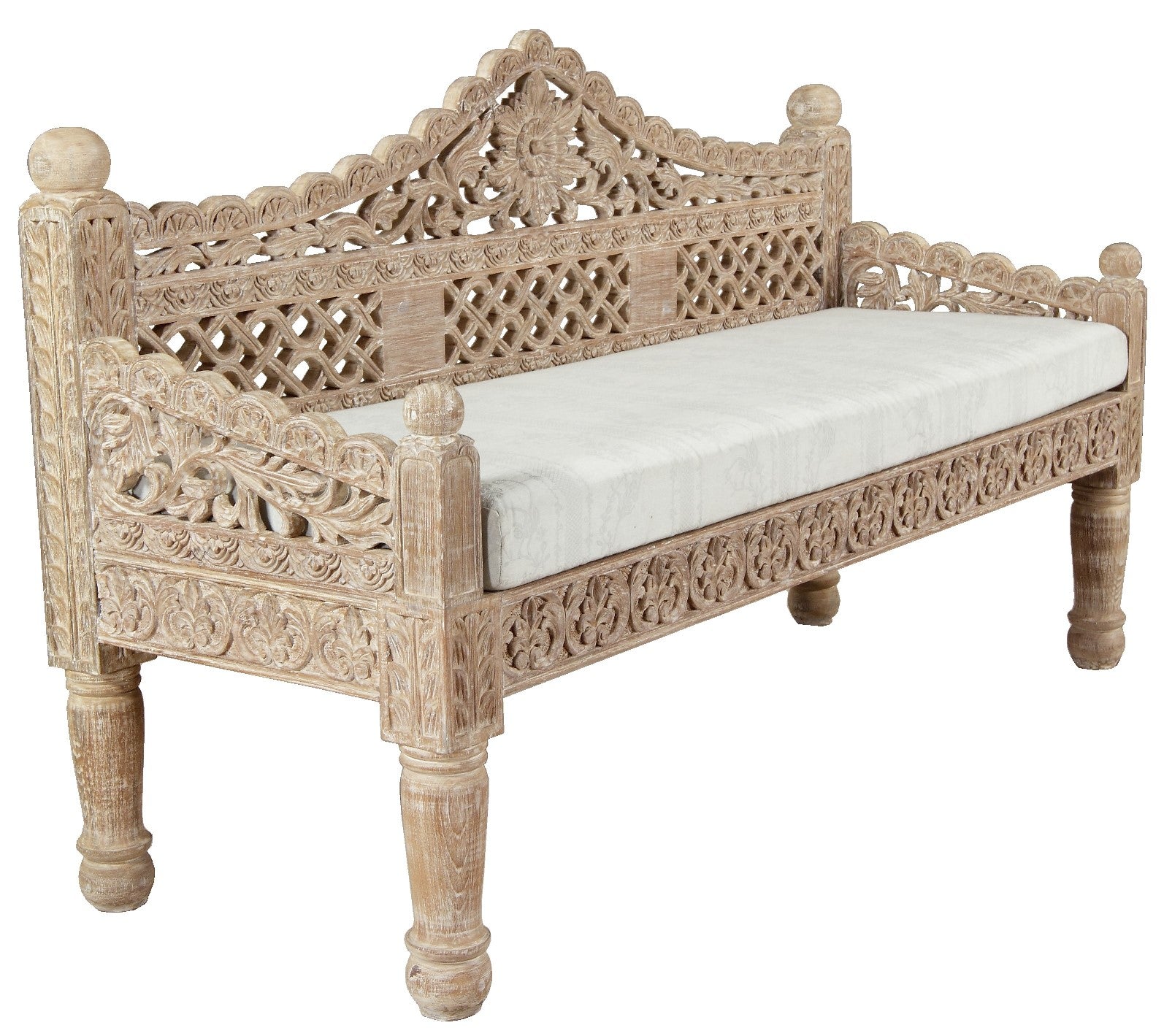Fletcher Carved Bench