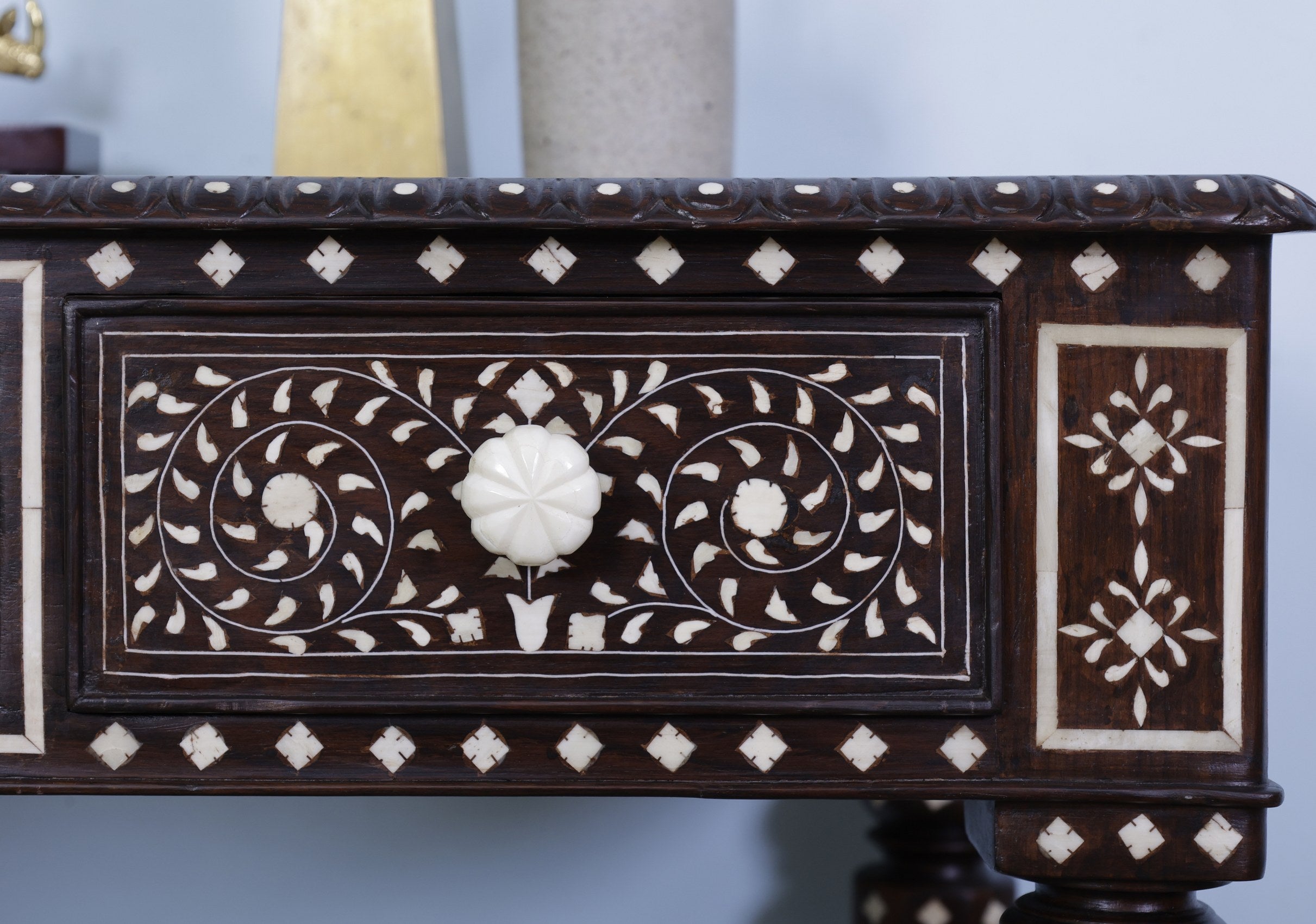 Georgia Bone Inlay Antique Desk