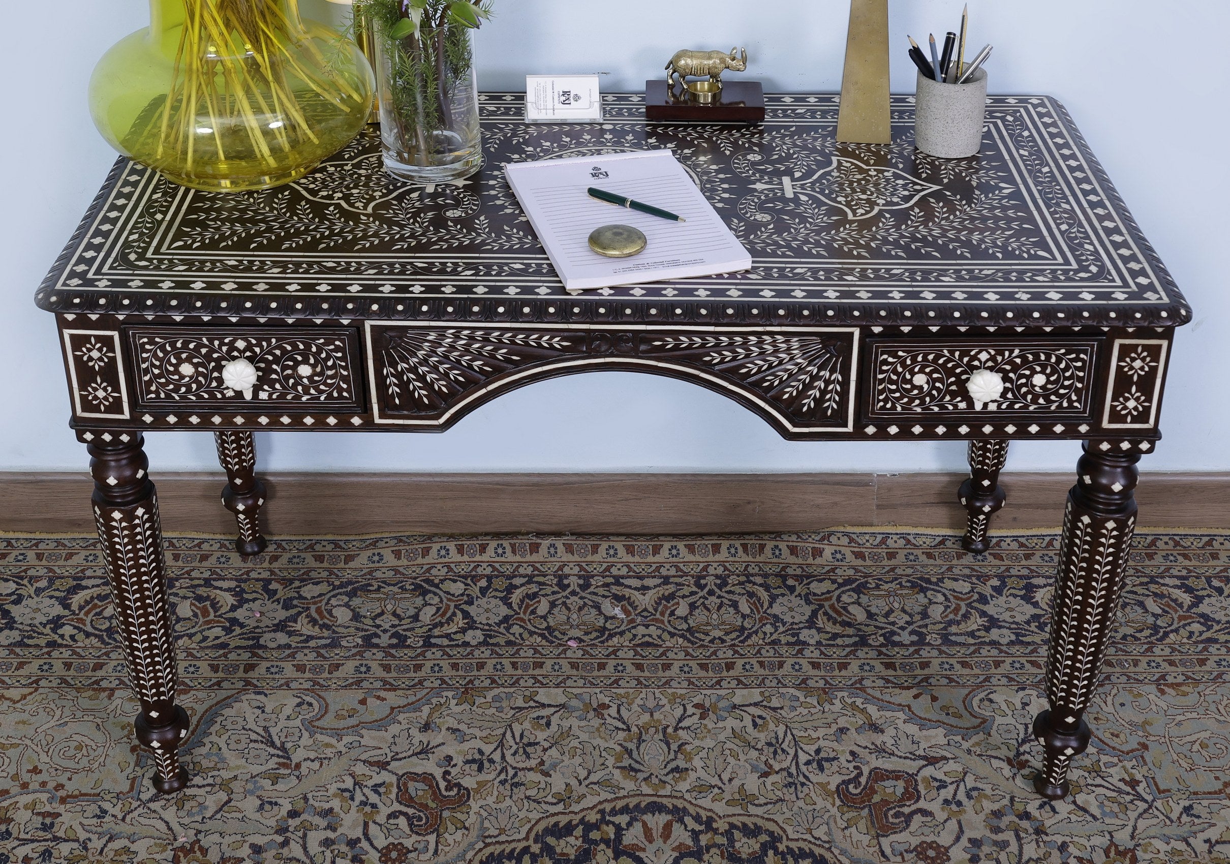 Georgia Bone Inlay Antique Desk
