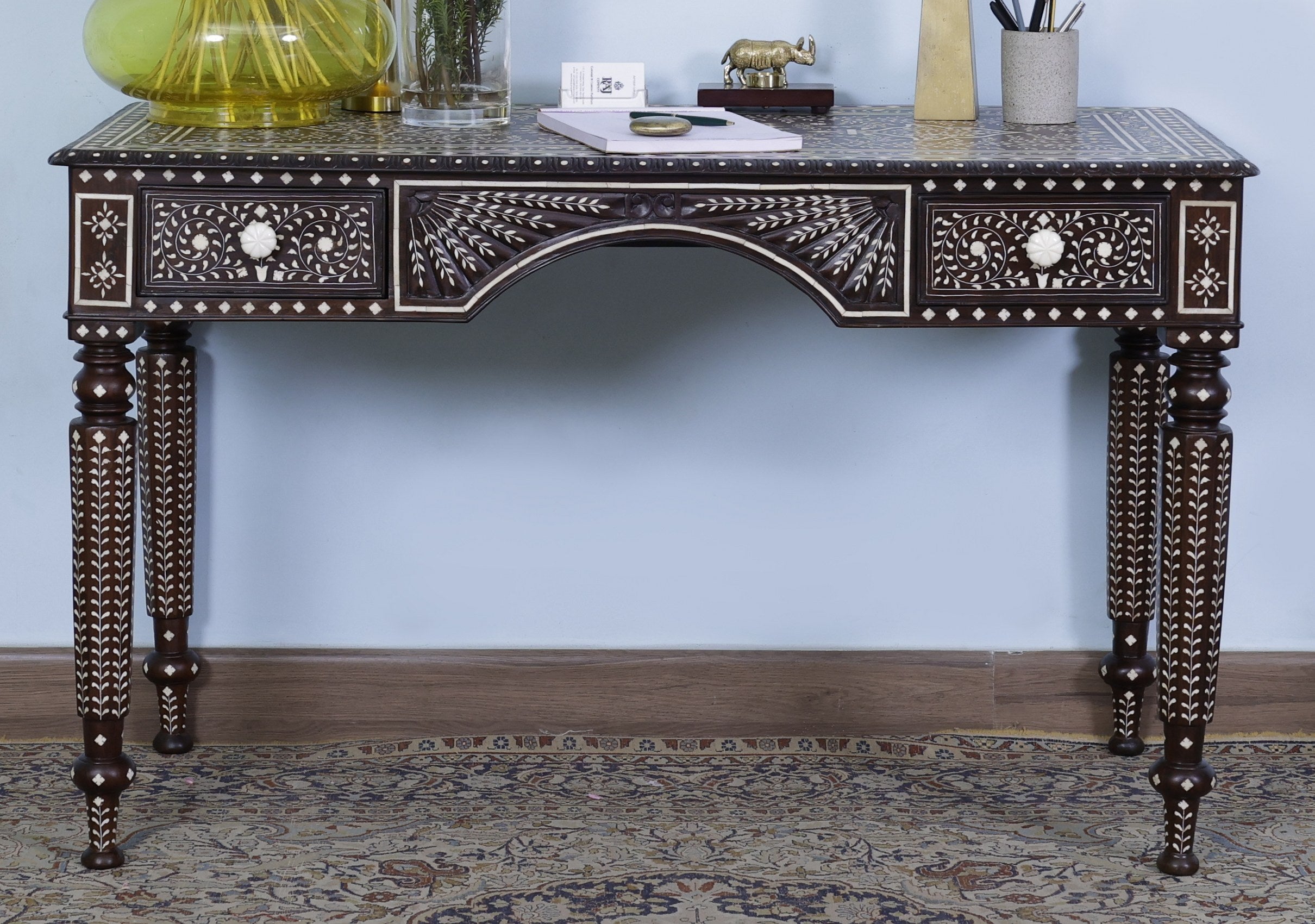 Georgia Bone Inlay Antique Desk